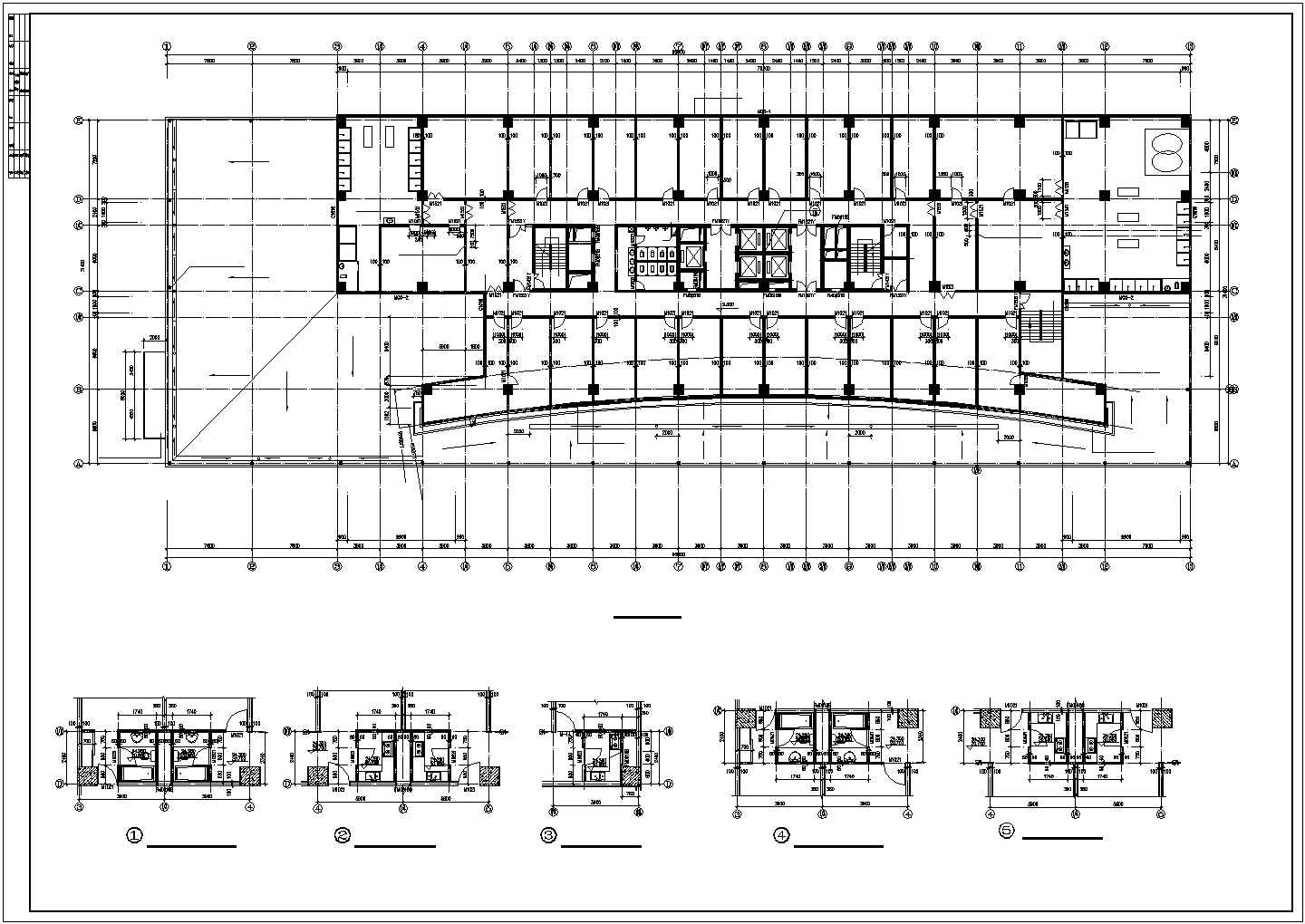 某地区商业圈五星级酒店建筑方案全套设计施工CAD图纸