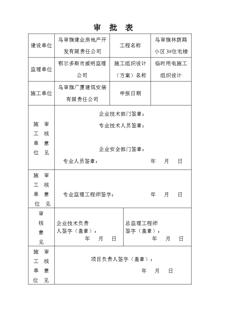 内蒙古XX住宅楼临时用电施工电气组织-图二