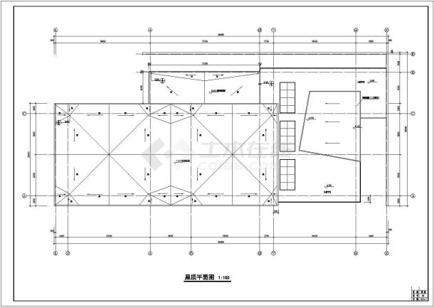 某地区现代商业超市建筑方案完整设计施工CAD图纸-图一