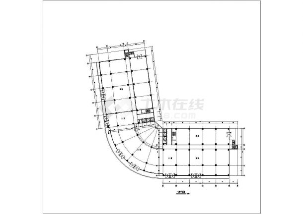 某地区现代酒楼建筑方案完整设计施工CAD图纸-图一