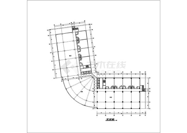 某地区现代酒楼建筑方案完整设计施工CAD图纸-图二