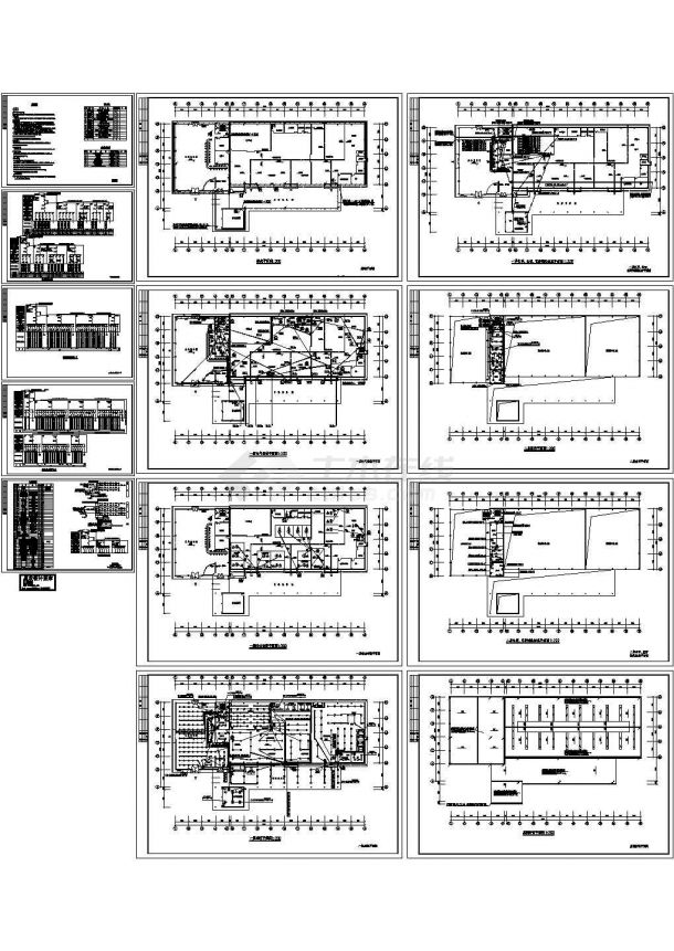 汽车展厅及维修车间电施图Cad设计图-图一