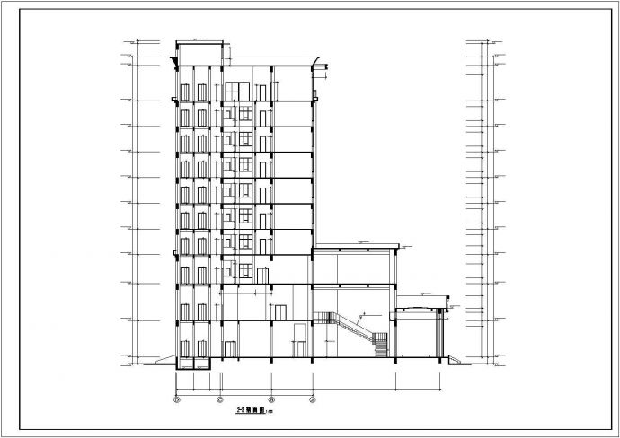 郑州市中原区某临街9层商务大酒店建筑设计CAD图纸（含效果图）_图1