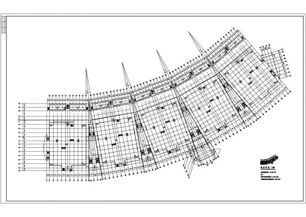 义乌市某24万平米四层框架结构批发市场建筑设计CAD图纸-图一