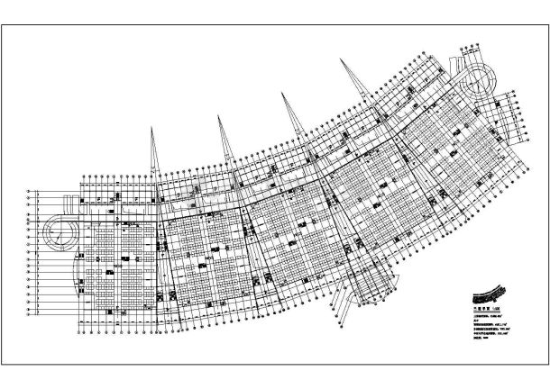 义乌市某24万平米四层框架结构批发市场建筑设计CAD图纸-图二
