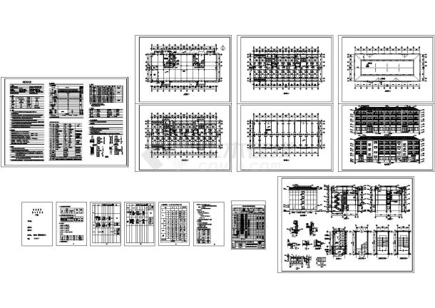 某节能型框架结构四层宿舍楼建筑施工图-图二