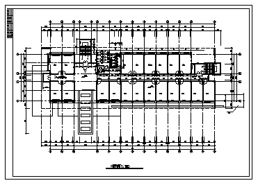 办公楼设计_某四层学院行政办公楼建筑设计cad图(含平面图，共五张)-图二