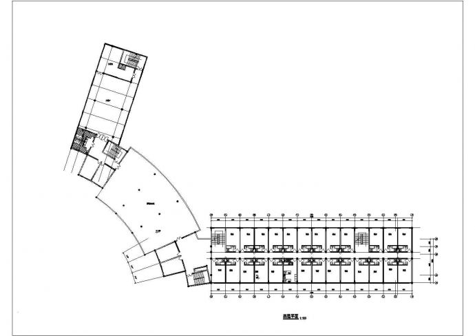 太原市某商业街6层混合结构休闲商务宾馆平面设计CAD图纸_图1