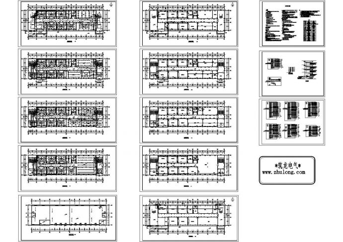 某4997.4㎡四层小学教学楼电气施工Cad设计图图纸_图1