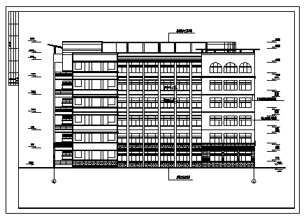 六层高校教学综合楼建筑施工cad图，共十三张-图一