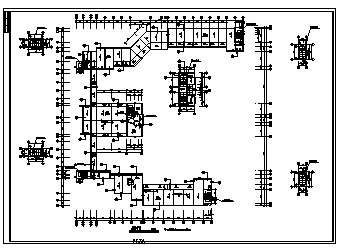 五层带自行车库中学教学综合楼建筑设计cad图，共十六张-图二