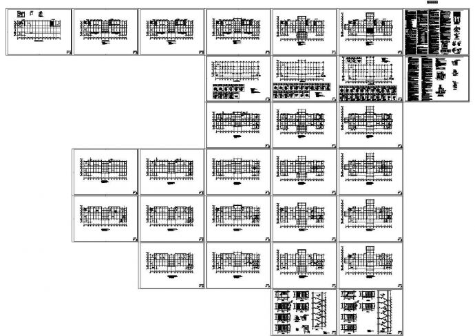医院门诊楼综合楼加固改造结构施工CAD图，30张图纸。_图1