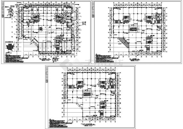 商场：长71.48米 宽61.9米 5层18545 .9平米建筑平面图【只有各层平面图】-图二