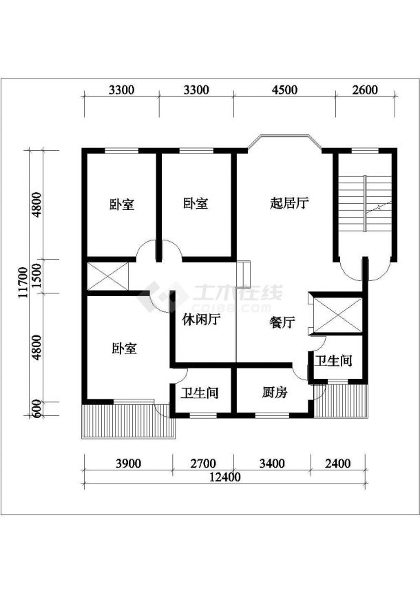 70多套多层高层单元式住宅户型图-图二