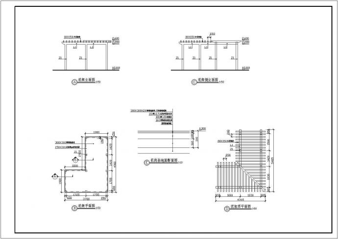 9.075x12.7m屋顶花园施工设计CAD参考图_图1
