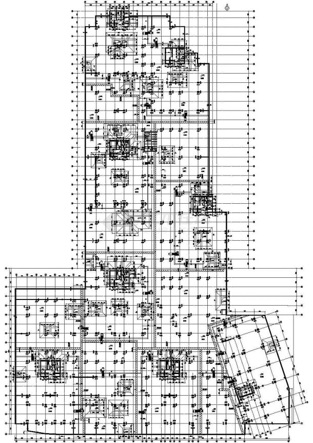 办公楼设计_高层办公楼建筑框架结构设计施工全套CAD图纸-图二