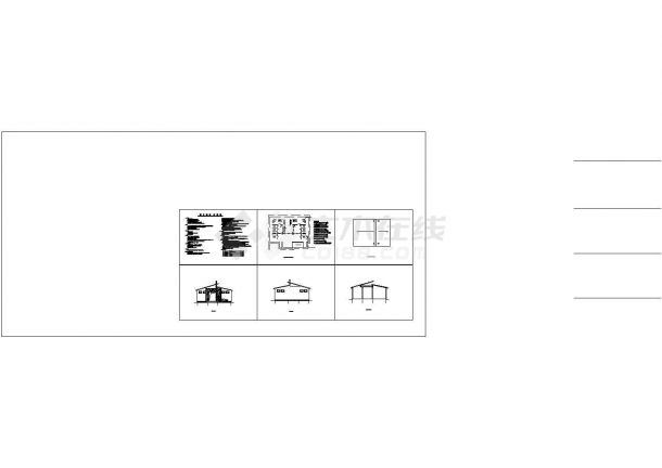 单层砖混结构公厕建筑结构施工设计CAD图（3.6米）-图一