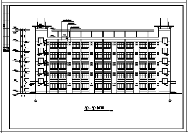 四层框架结构经典大学公寓楼建筑设计cad图，共八张-图一