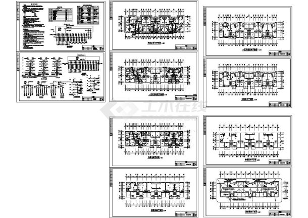 某五层框架结构住宅楼电气设计cad全套施工图纸（含设计说明，含强弱电设计）-图一