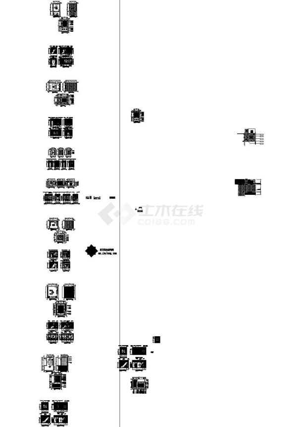 深圳中式风格三层别墅样板间室内装修施工图-图二