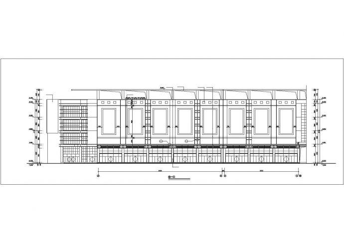 郑州某商业街1.1万平米左右4层框架结构百货商场建筑设计CAD图纸_图1