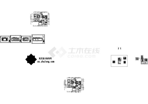 精品雅致中式联排别墅室内CAD装修图-图二