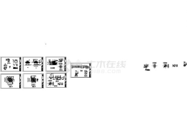 仿古亭建筑CAD设计施工图 ，12张图纸-图一