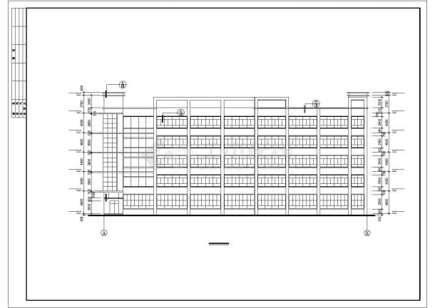 广州某工厂1.1万平米五层框架结构加工车间建筑设计CAD图纸-图一
