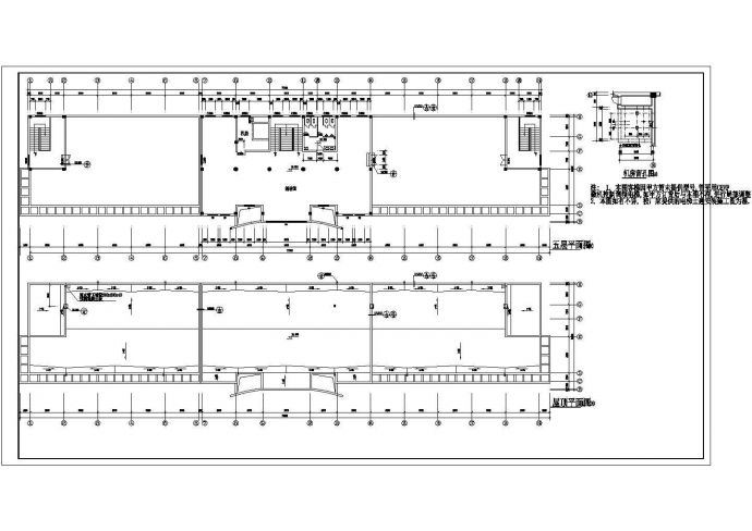 办公楼设计_【苏州】某多层办公楼全套建筑cad施工图纸(含卫生间布置平面图)_图1