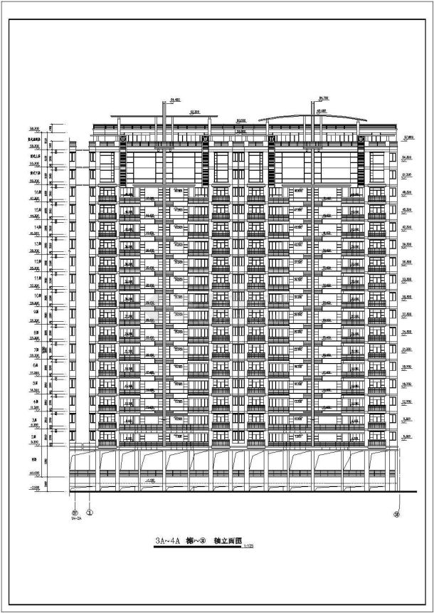 多层住宅小区CAD设计建筑总图-图二