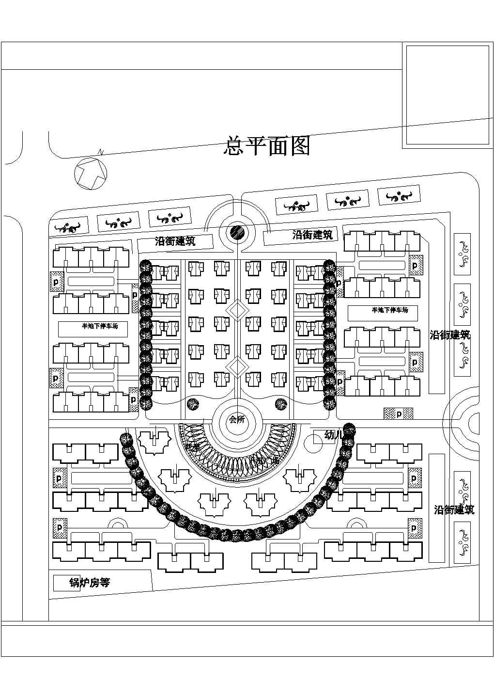 度假村规划总平面CAD图