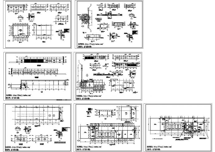 单层机器厂动力房建施CAD图_图1