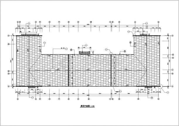 1300平米1层砖混结构休闲茶餐厅建筑设计CAD图纸-图一
