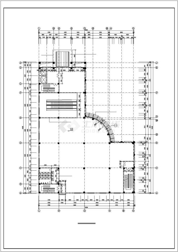 广州市人民路某10层框架结构星际酒店建筑设计CAD图纸-图二