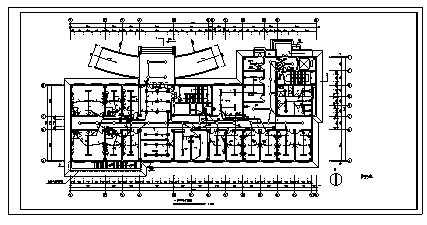 某市八层带地下室医院综合楼电气施工cad图(含照明，消防设计)-图一