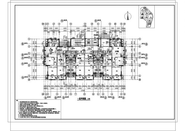 某社区回迁房 地下非机库建施--建筑设计图-图二