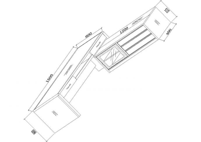 书台家具cad全套生产图纸（2套） cad施工图设计_图1