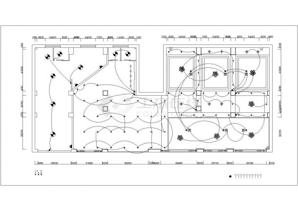上海某四星级大酒店的大堂全套装修施工设计CAD图纸-图一