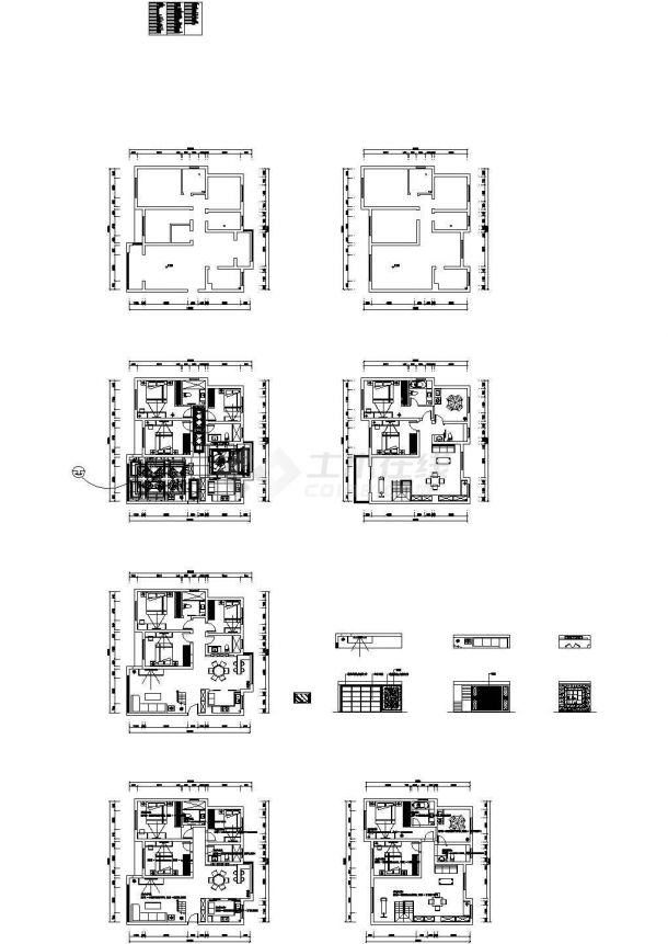 精品豪华欧式风格两层小别墅室内装修施工图-图一