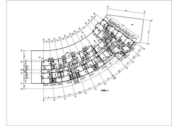 2万平米左右15层框架结构商住楼建筑设计CAD图纸（1-2层商用）-图一