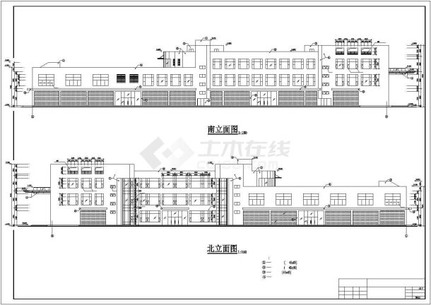 广州某商业街1.4万平米3层框架结构批发市场建筑设计CAD图纸-图二