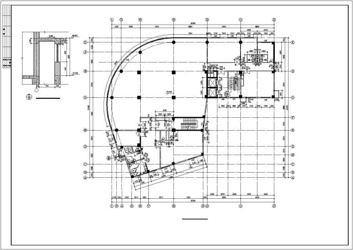 2万平米16层框剪结构商务酒店建筑设计CAD图纸（含地下1层）_图1