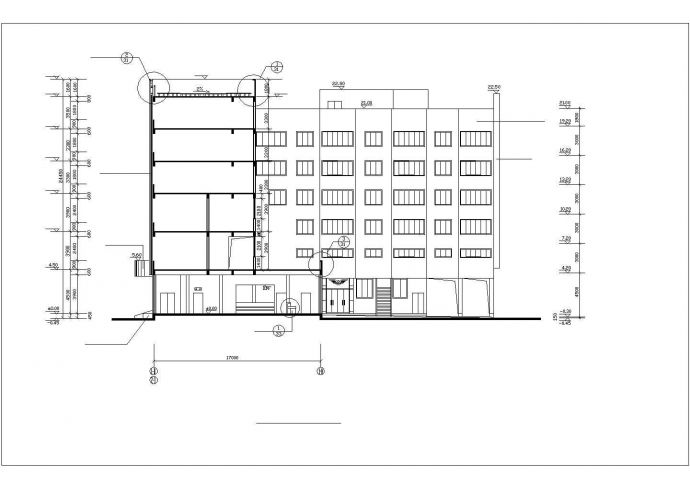 辽阳市人民路临街14层商务大酒店全套建筑设计CAD图纸_图1