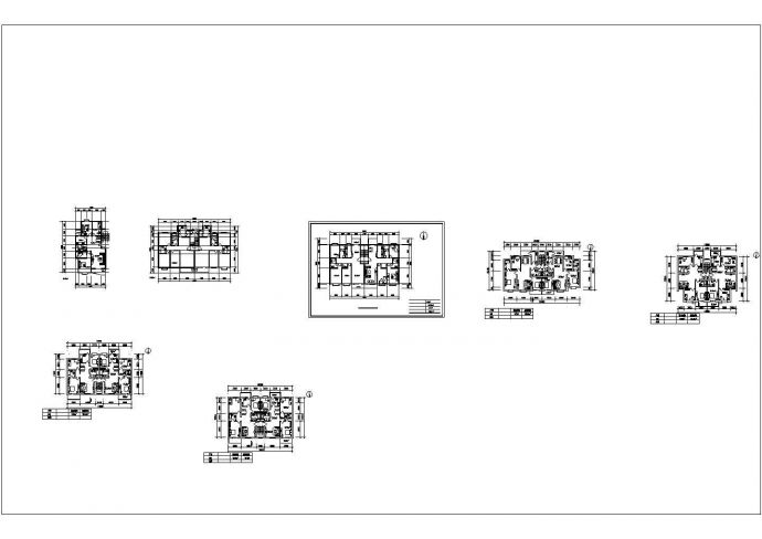 多层户型住宅施工设计cad图，共9张_图1