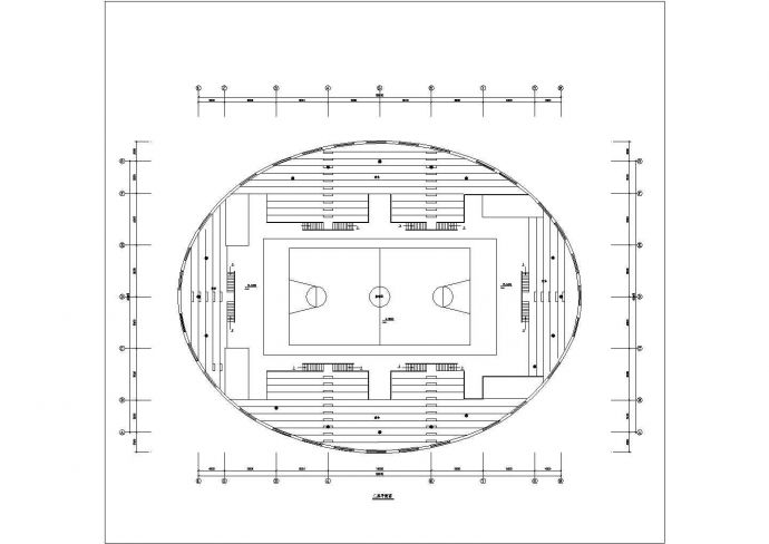 2+1夹层体育馆建筑设计图，含设计说明_图1