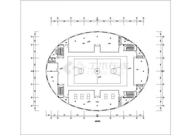 2+1夹层体育馆建筑设计图，含设计说明-图二