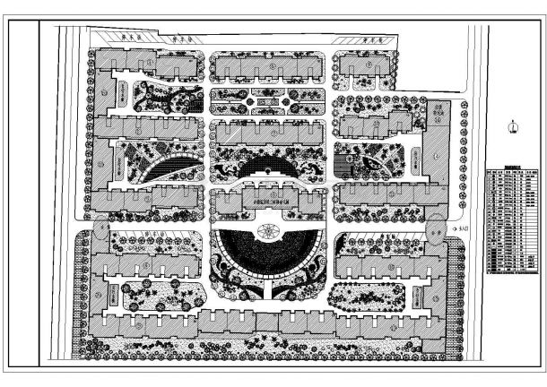 小区整体规划绿化设计图纸-图一