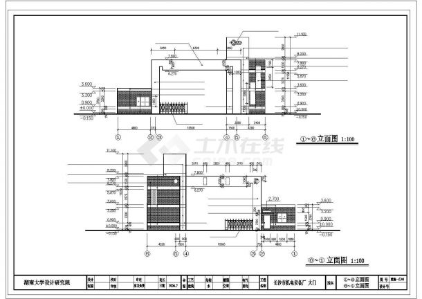 厂房设计__大门+大厂房说明CAD图纸-图二