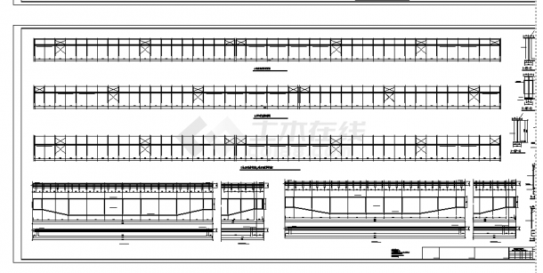 2套钢结构钢管制造厂车间设计施工cad图纸-图二