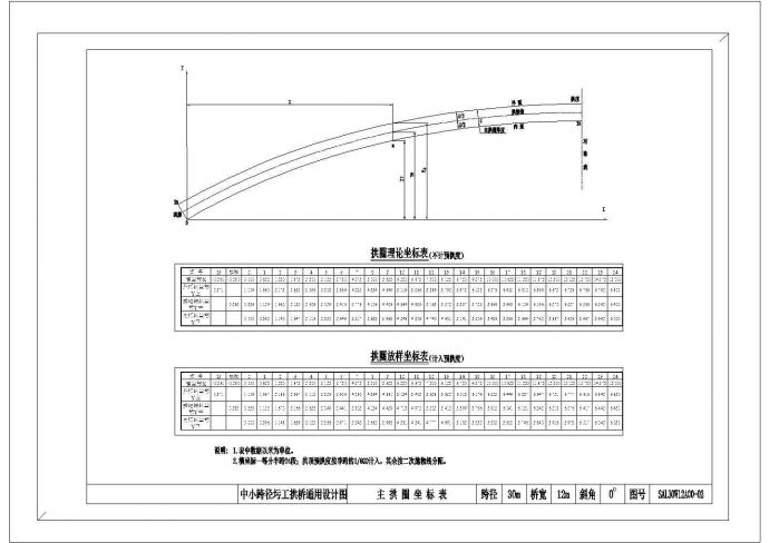 30m 中小跨径圬工拱桥通用CAD设计图_图1
